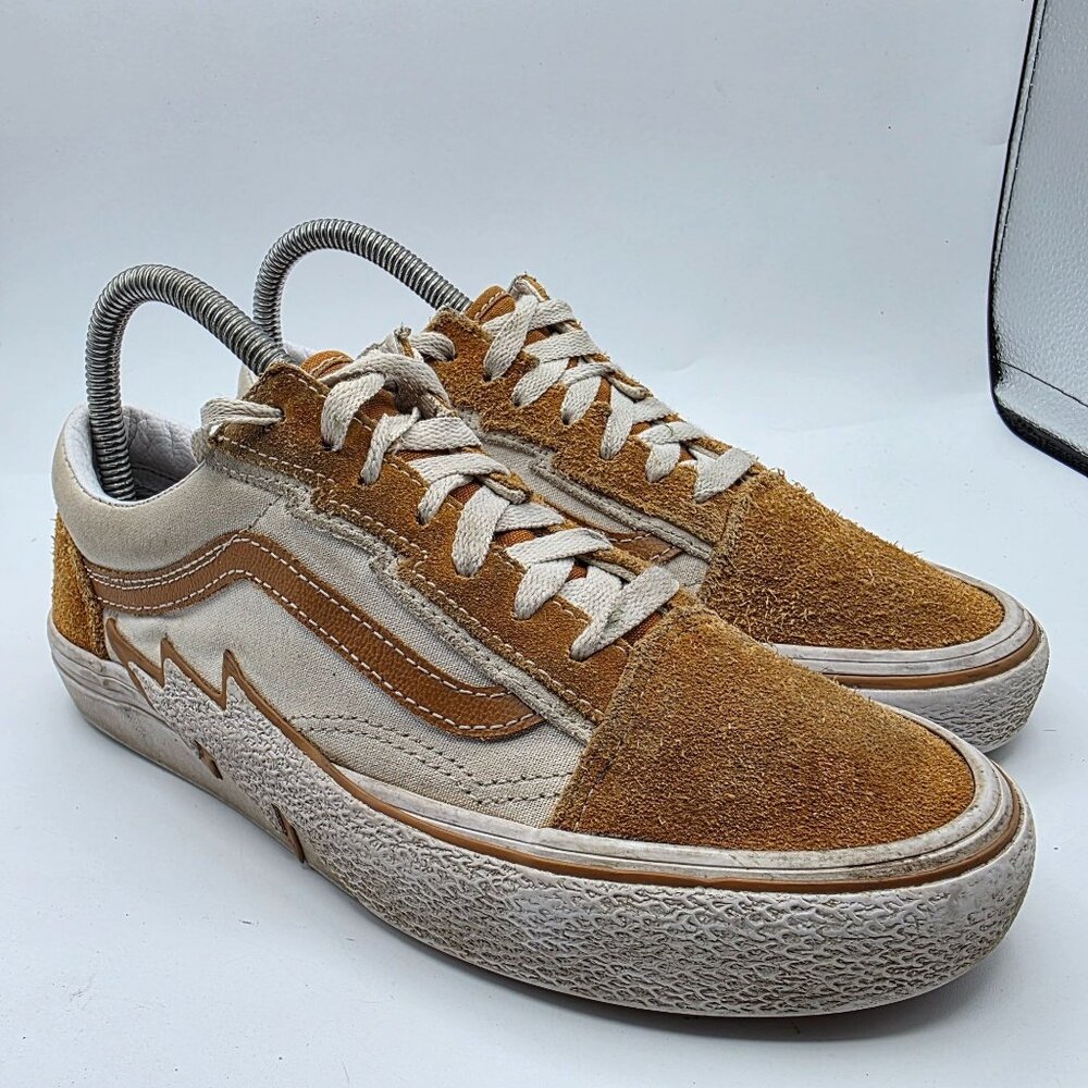 Vans Old Skool Bolt Womens Size 7 Yellow White Sneaker Shoes Casual Outdoors